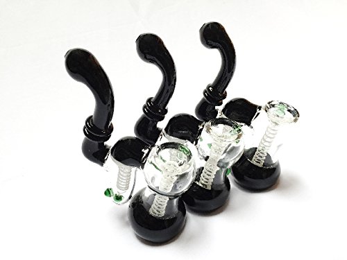 Black And Clear Dual Chamber Bubbler