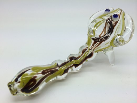 Colored Glass Scorpion Pipe