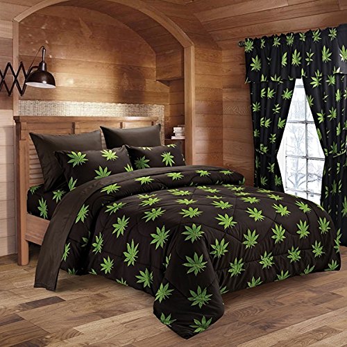pot leaf comforter and sheet set