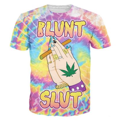 Blunt Slut tie-dye shirt