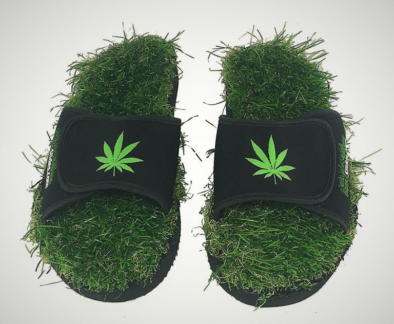 Marijuana Grass Slides: Hippy Shoes Made With Real Turf