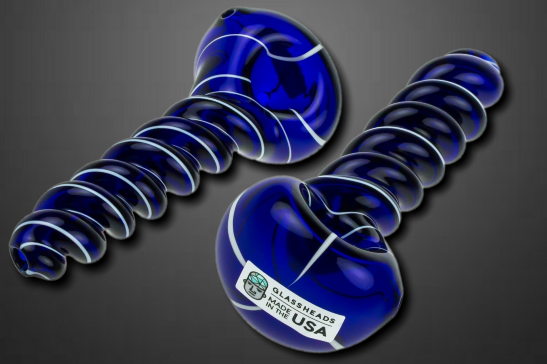 twisted cobalt spoon pipe