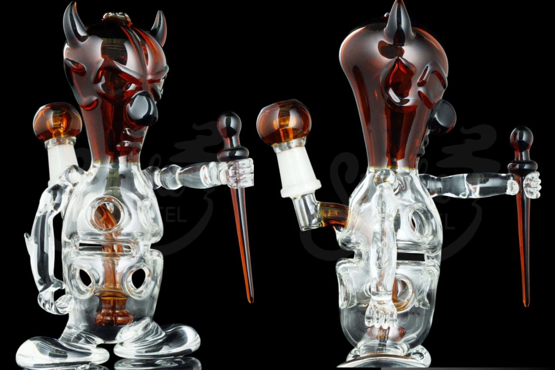 Devil themed concentrate rig