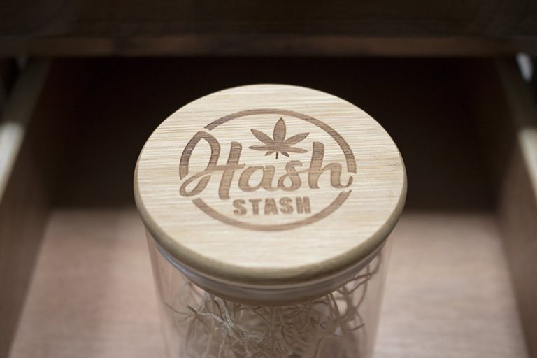 HashStash: Airtight Glass Jar with a Modern Designed Cap
